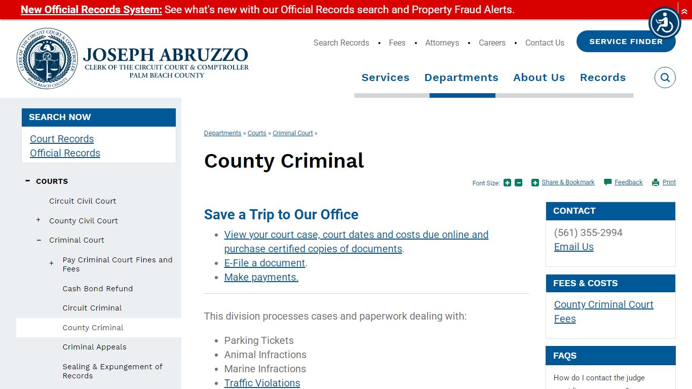 Clerk of the Circuit Court & Comptroller, Palm Beach County